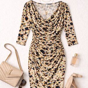 LONDON TIMES Abstract Print Women's Dress